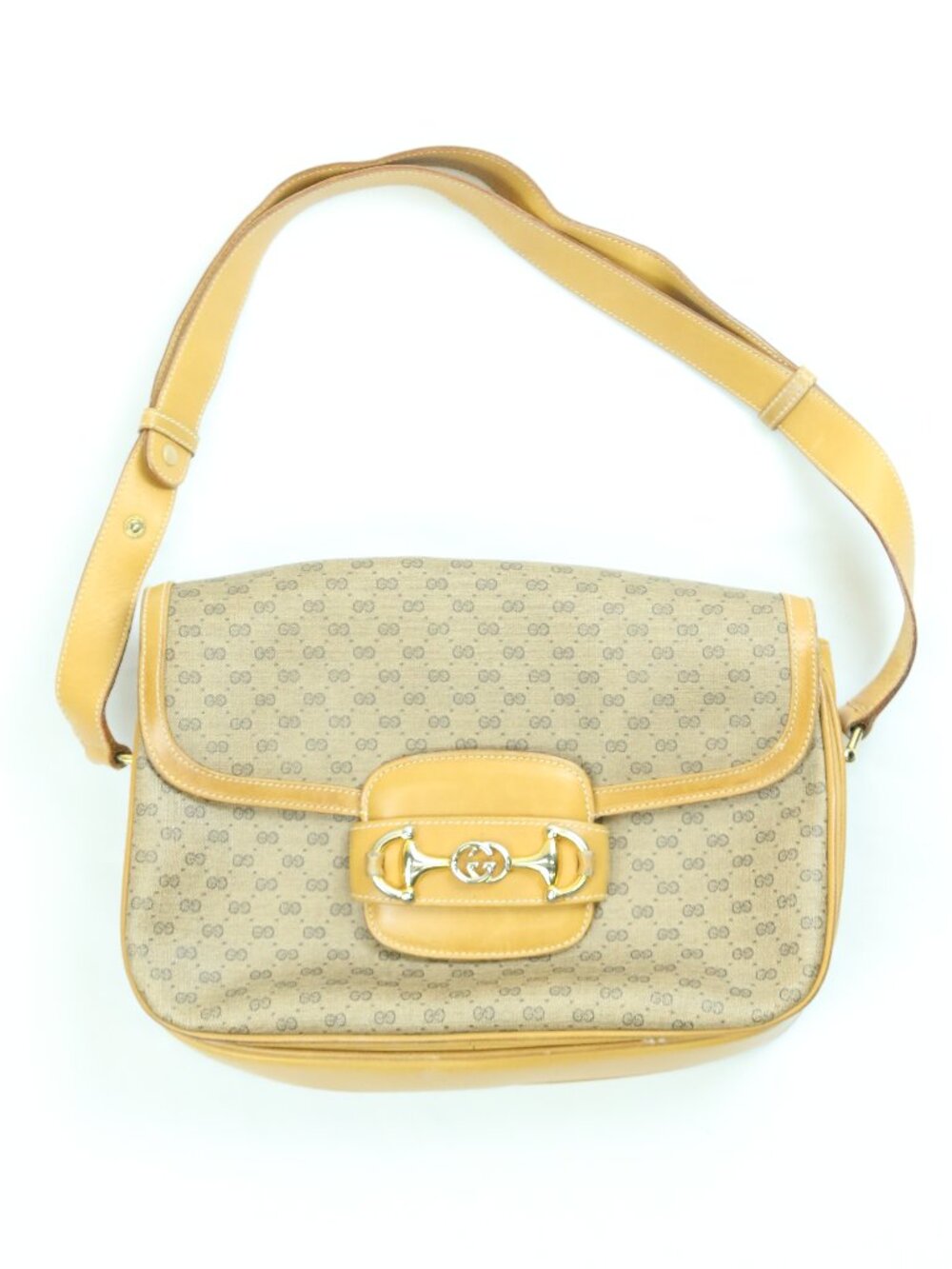 Women's Gucci GG Canvas 1955 Horsebit Shoulder Bag